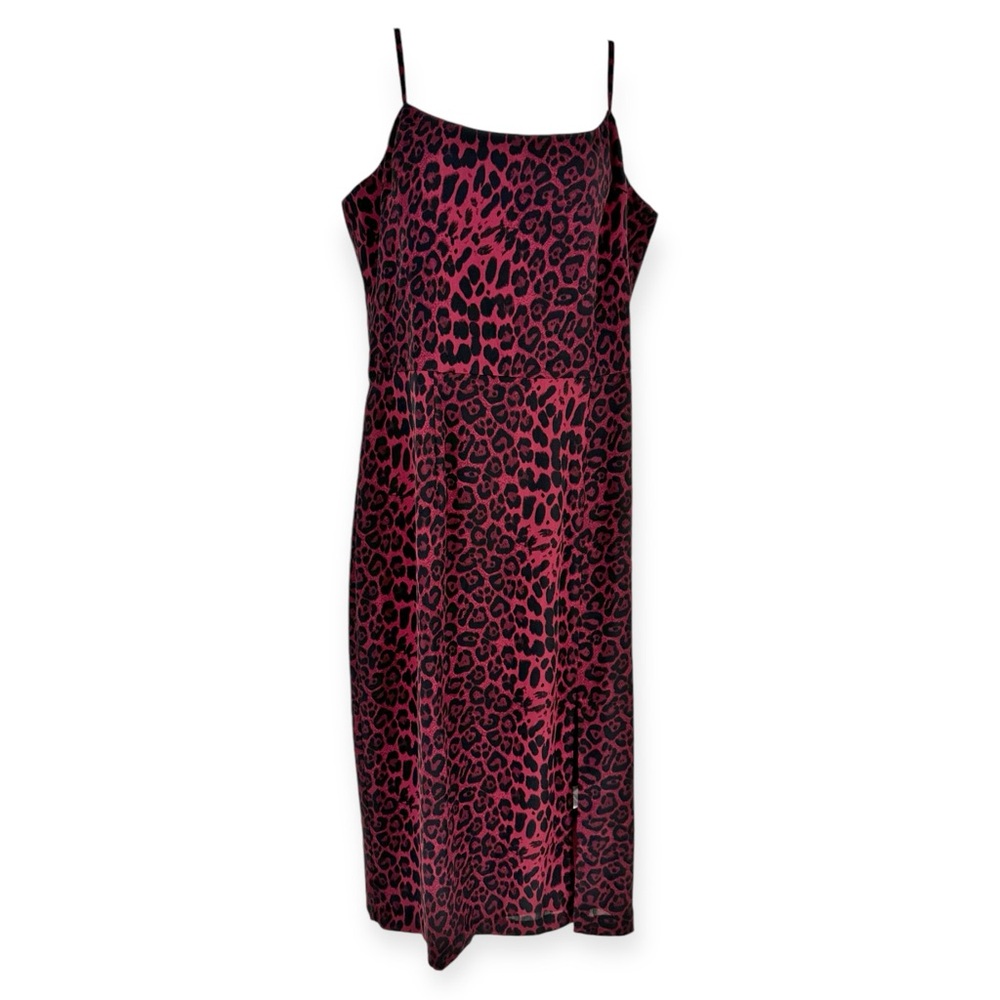 DRESS THE POPULATION NWT Shaireen Leopard Bodycon Dress SIZE XL Cherry Cola - Picture 8 of 11